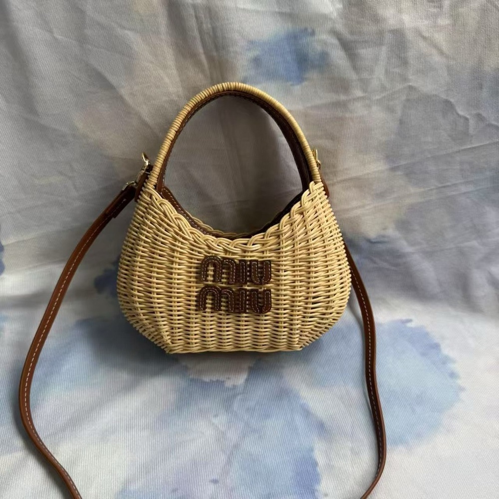 Miu Miu Beige Small Crochet Bag